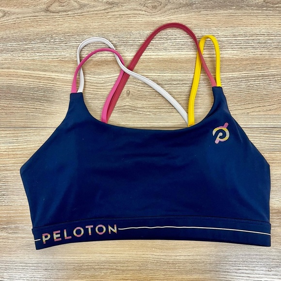 Peleton Move Missionstrappy Multicolored sports bra women's Large - Picture 1 of 3